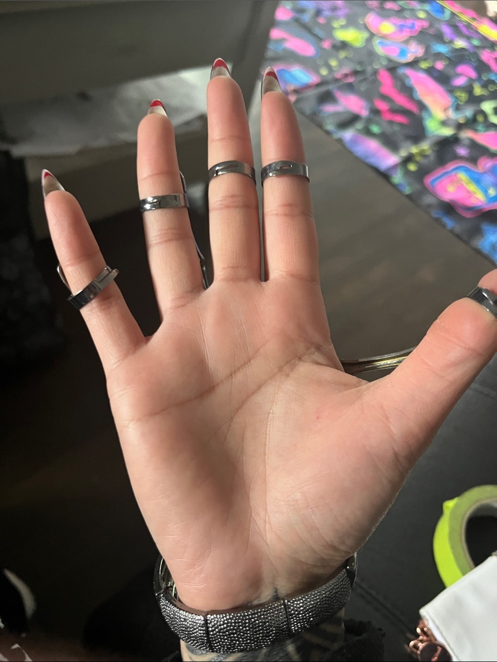Chrome Skeleton Hand Harness - Picture 2 of 4